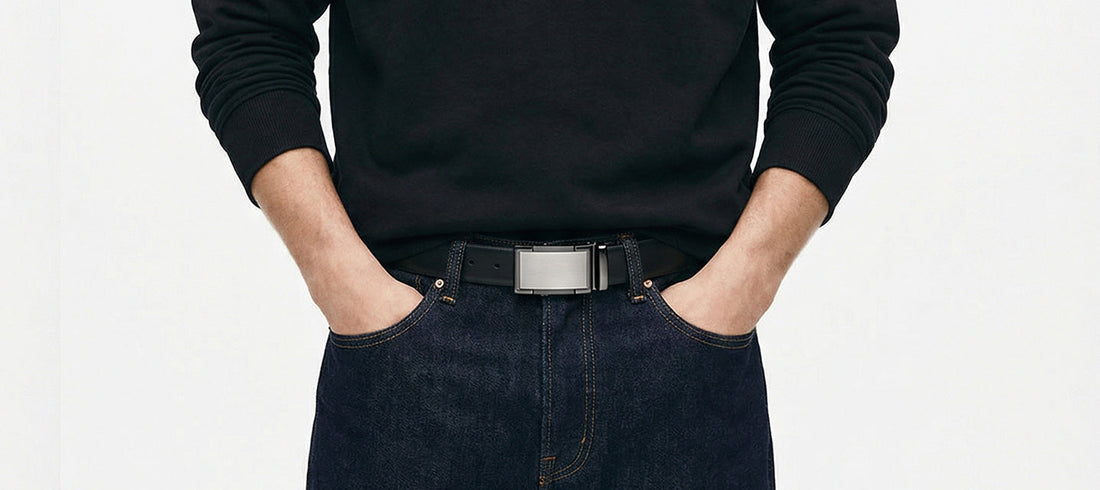 Elevate Your Everyday Outfits: A Premium Genuine Leather Ratchet Belt for Modern Men