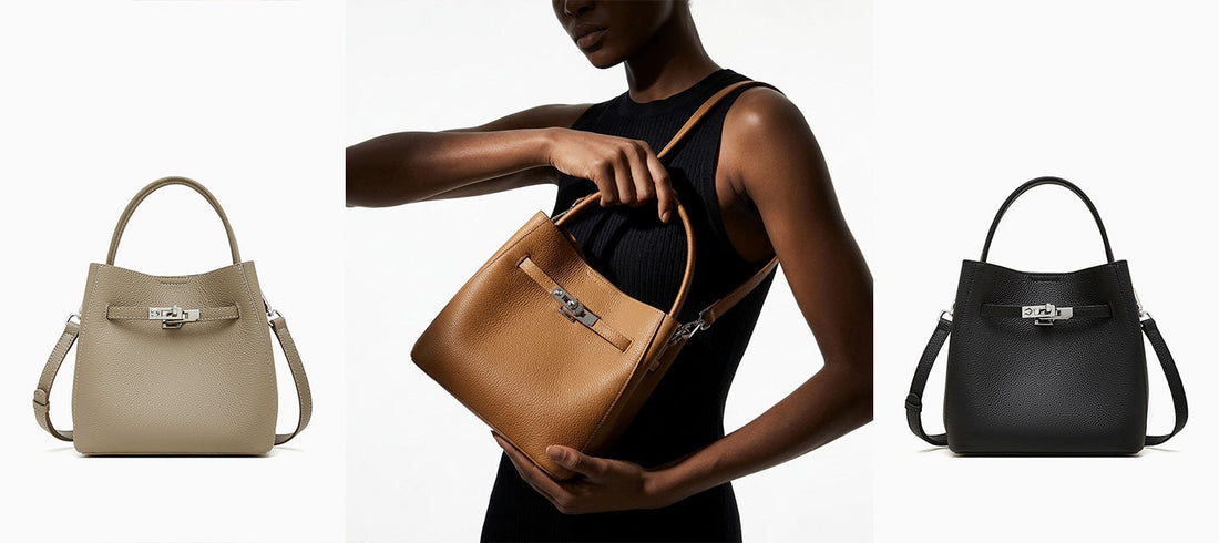 Classic Genuine Leather Bucket Bag: Your Timeless Everyday Wardrobe Essential. The Edit by BUCKLE Collective