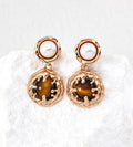 Natural Tiger's Eye & Pearl Drop Earrings, 18K Gold Plated S925 | BUCKLE Collective