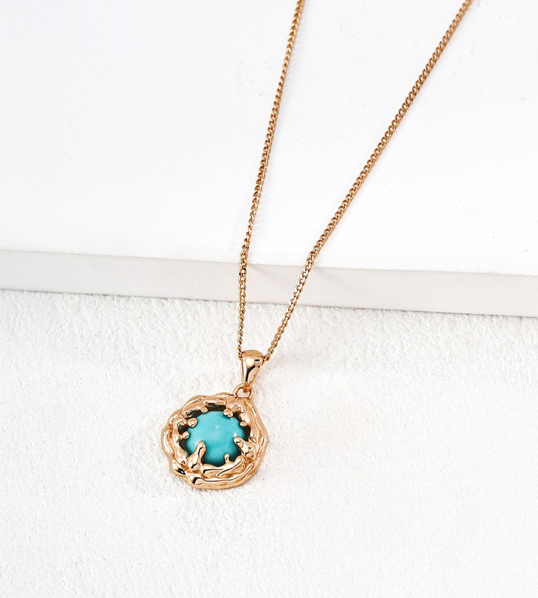 Natural Turquoise Necklace, 18K Gold Plated S925 Silver | BUCKLE Collective