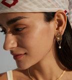Asymmetrical Pearl Earrings 18K Gold Plated S925 Silver