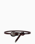 BOHO Style Vintage-Inspired Textured Leather Belt with Ornate Buckle, Coffee Color