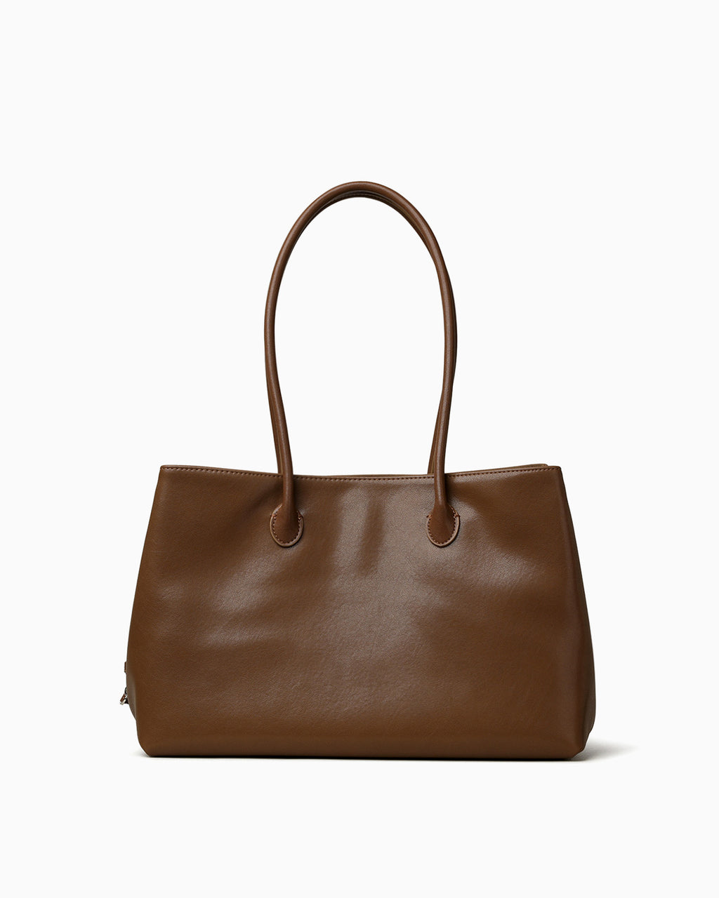 Brown Genuine Leather Commuter Tote Bag