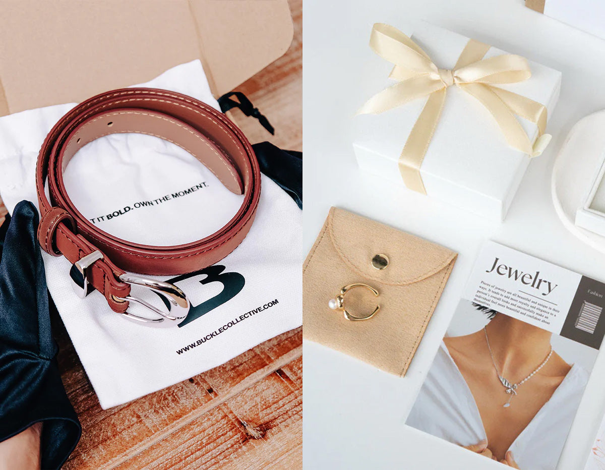 Buckle Collective Belt Packaging, Gift-Ready Jewellery Packaging