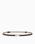 Women's Black Classic Belt with Dual Sphere Clasp