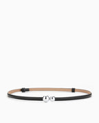 Women's Black Classic Belt with Dual Sphere Clasp