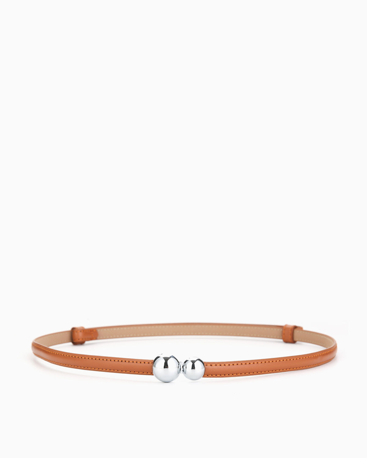 Women's Camel Classic Belt with Dual Sphere Clasp