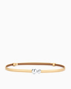 Women's Gold Classic Belt with Dual Sphere Clasp