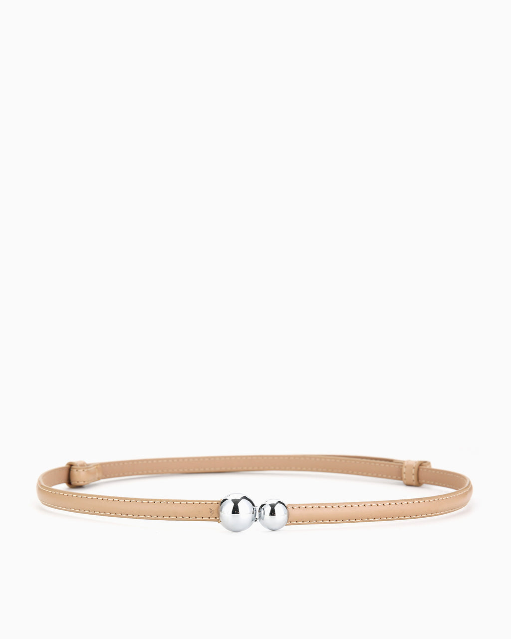 Women's Khaki Classic Belt with Dual Sphere Clasp