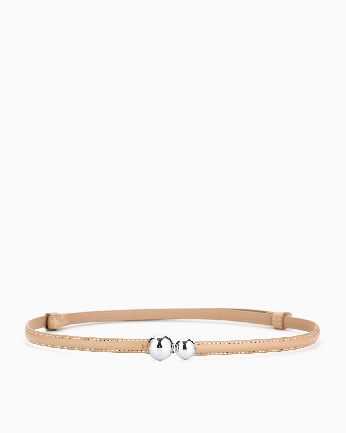 Women's Khaki Classic Belt with Dual Sphere Clasp