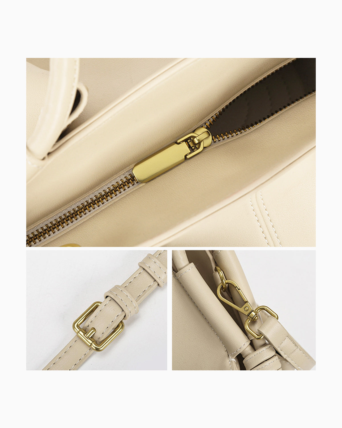 Hardware Details of the Pleated Leather Dumpling Handbag with Knotted Strap