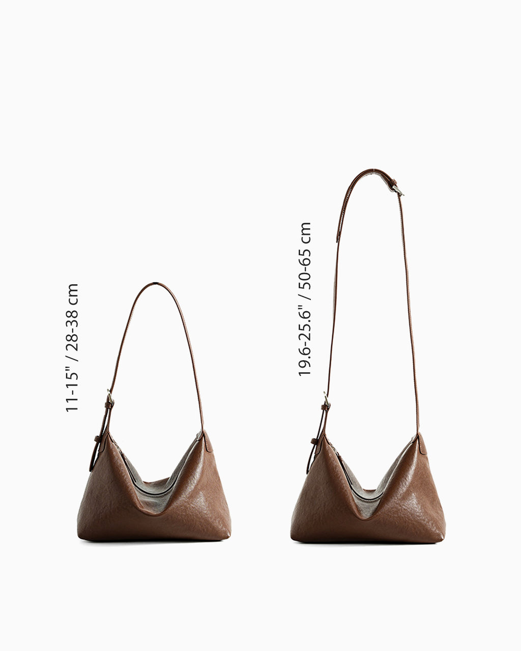 Strap dimensions of the Elegant Soft Genuine Leather Hobo Shoulder Bag with an adjustable strap
