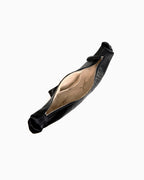 Stylish Leather Crescent Croissant Shoulder Crossbody Bag, Black Color