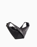 Stylish Leather Crescent Croissant Shoulder Crossbody Bag, Coffee Color