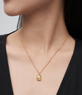 Organic Shape Natural Pearl Pendant Necklace
