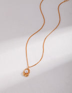 Organic Shape Natural Pearl Pendant Necklace