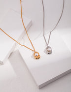 Organic Shape Natural Pearl Pendant Necklace