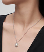 Organic Shape Natural Pearl Pendant Necklace