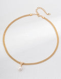 Natural Pearl Mesh Chain Choker Necklace