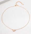 18K Gold-Plated on S925 Silver Dainty Curved Bean Heart Necklace | BUCKLE Collective