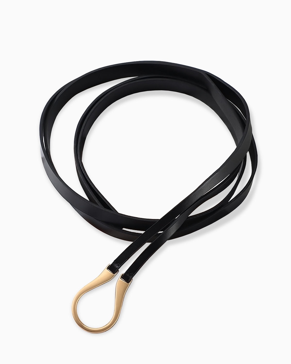 Women's Knotted Belt with Sculptural Gold-toned Loop