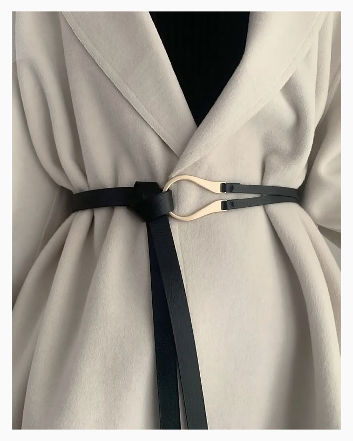 Women's Knotted Belt with Sculptural Gold-toned Loop