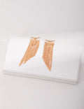 T-Bar Long Chain Tassel Drop Earrings