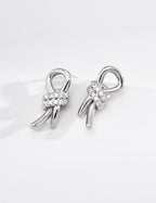 Knotted Zircon Stud Earrings