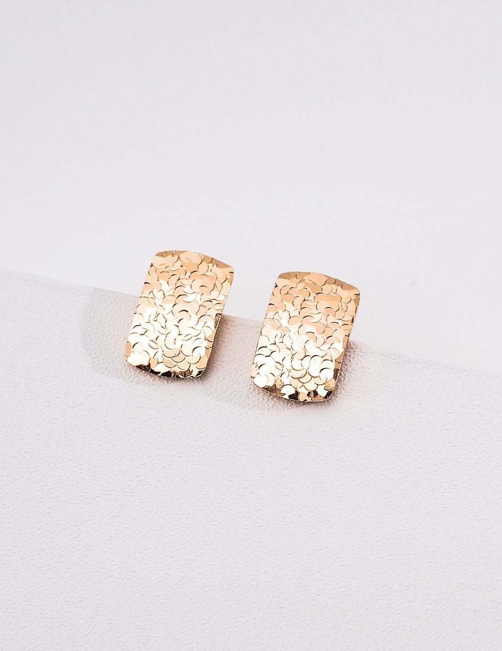 Textured Rectangle Stud Earrings