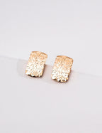 Textured Rectangle Stud Earrings