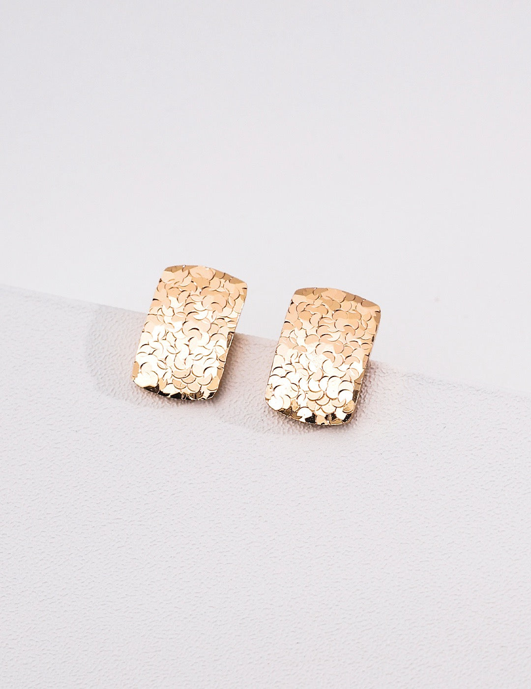 Textured Rectangle Stud Earrings