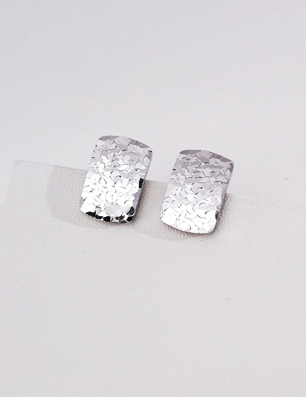 Textured Rectangle Stud Earrings