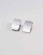 Textured Rectangle Stud Earrings