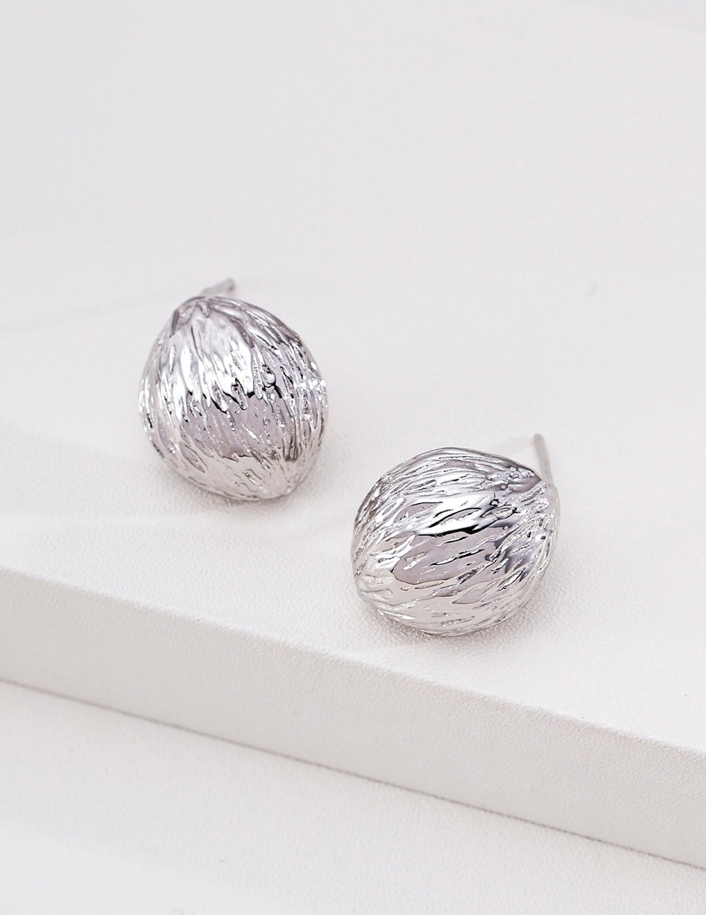 Textured Dome Stud Earrings