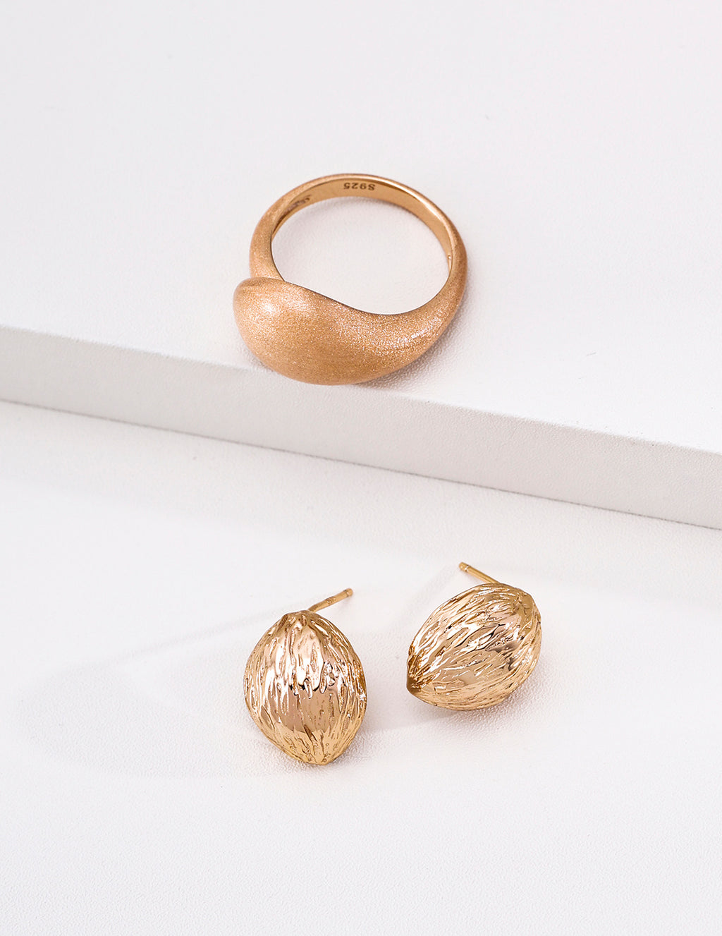 Textured Dome Stud Earrings