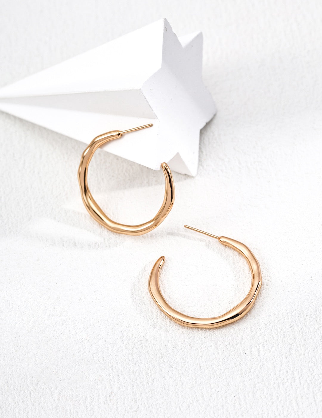 Organic Open Hoop Earrings