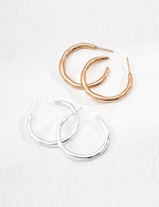 Organic Open Hoop Earrings
