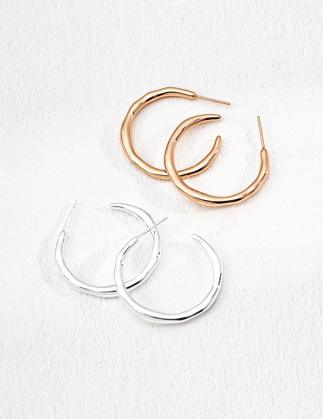 Organic Open Hoop Earrings