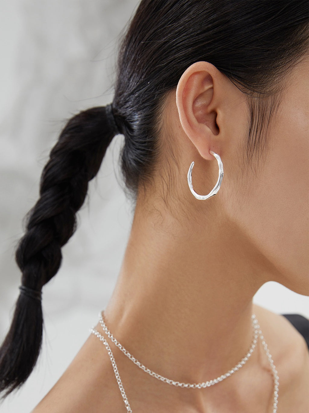 Organic Open Hoop Earrings
