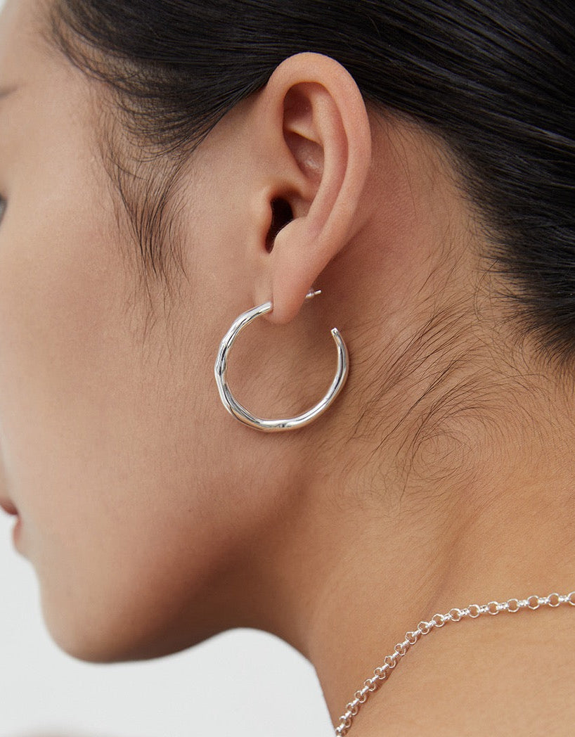 Organic Open Hoop Earrings