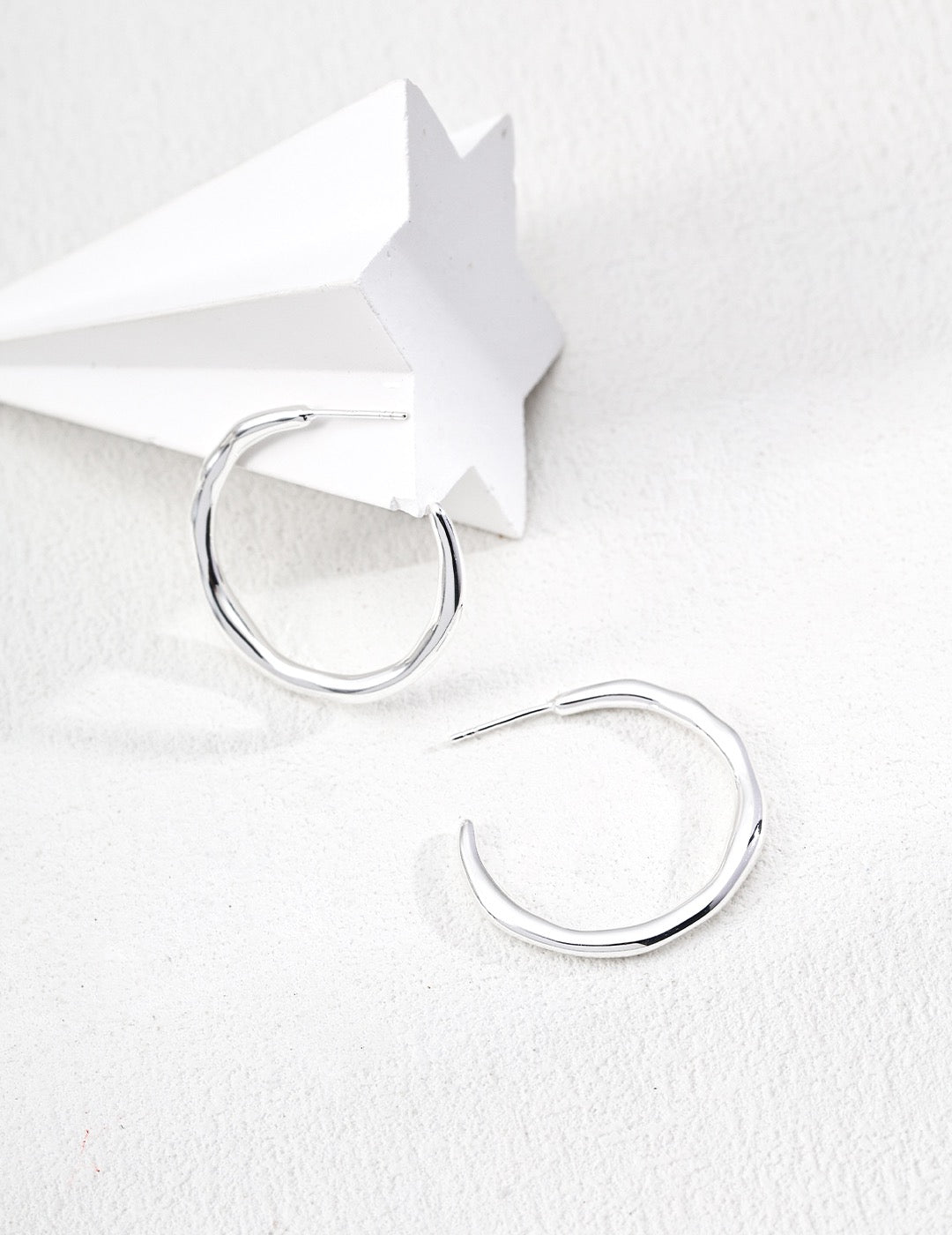 Organic Open Hoop Earrings