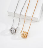 The Modern Minimalist Filigree Wheel Charm Necklaces, 18K Gold-Plated over S925 Sterling Silver, Vintage Gold and White Gold Colors