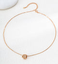 The Modern Minimalist Filigree Wheel Charm Necklace, 18K Gold-Plated over S925 Sterling Silver, Vintage Gold Color