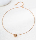 The Modern Minimalist Filigree Wheel Charm Necklace, 18K Gold-Plated over S925 Sterling Silver, Vintage Gold Color