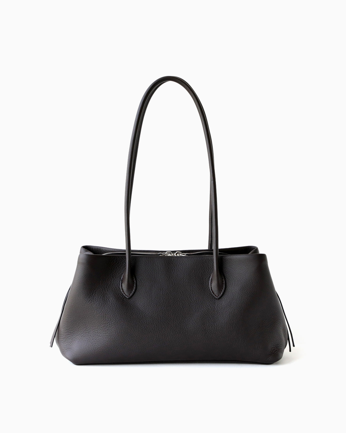 Dark Coffee Brown Genuine Full-Grain Leather Commuter Shoulder Bag | BUCKLE Collective