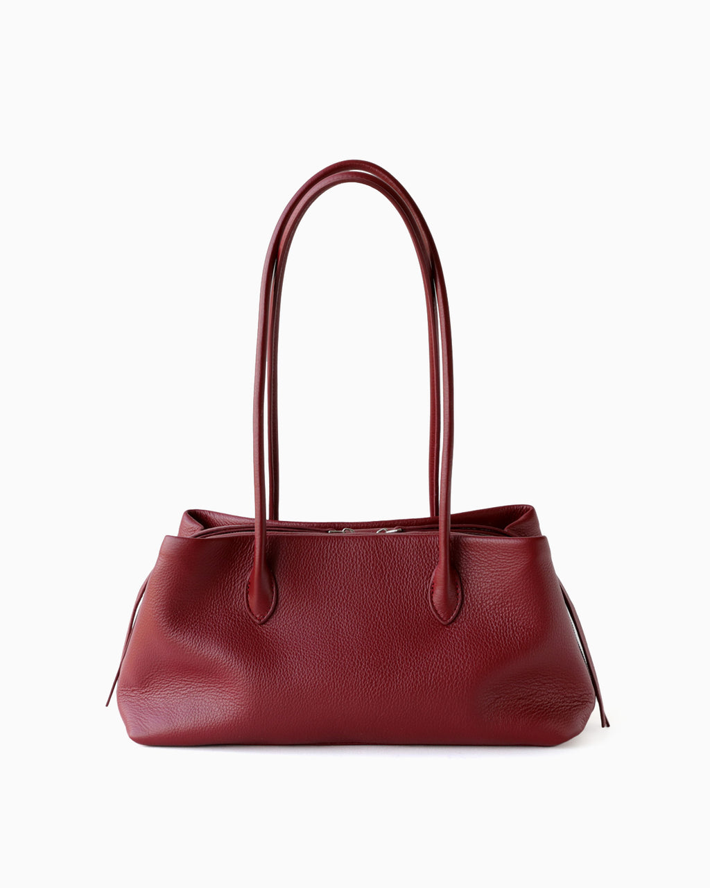 A Wine Red Genuine Full-Grain Leather Commuter Shoulder Bag | BUCKLE Collective