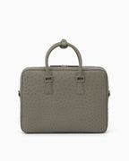 Elephant Gray Genuine Ostrich Leather Men's Briefcase | BUCKLE Collective