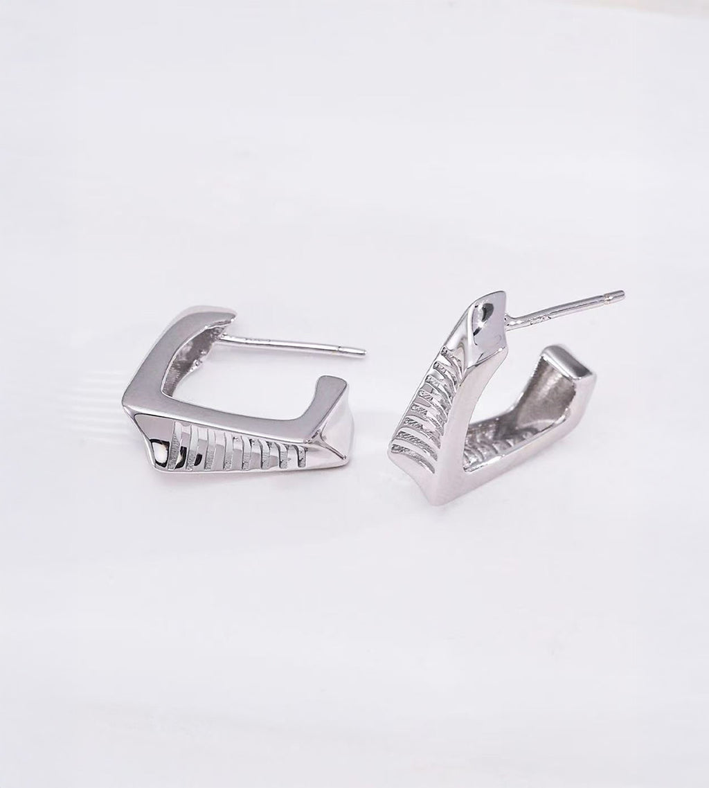 Square Geometric Hoop Earrings