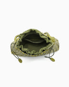 Vegan Leather Handwoven Shoulder Bag, Lime Yellow Color