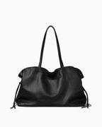 Large Black Pebbled Leather Genuine Leather Drawstring Tote Bag | BUCKLE Collective
